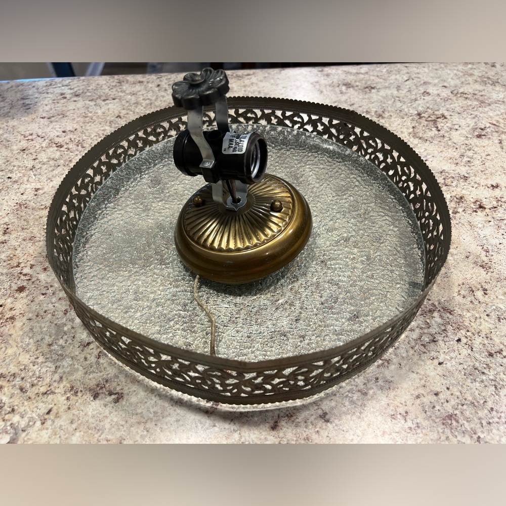 Vintage Brass Ceiling Light Fixture